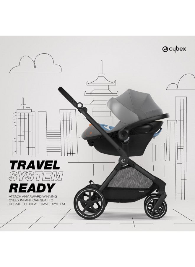 Eos 5-In-1 Travel System Stroller + Lightweight Aton G Infant Car Seat, Lava Grey