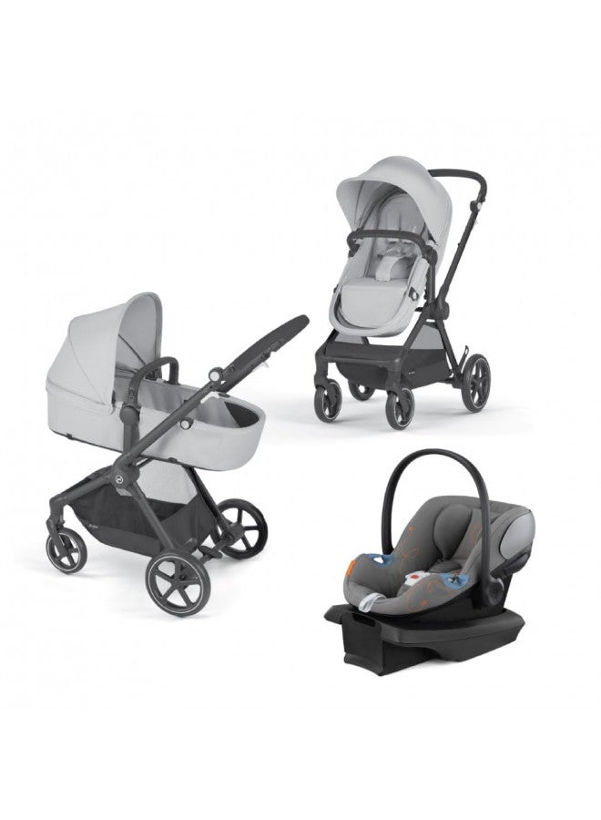 Eos 5-In-1 Travel System Stroller + Lightweight Aton G Infant Car Seat, Lava Grey