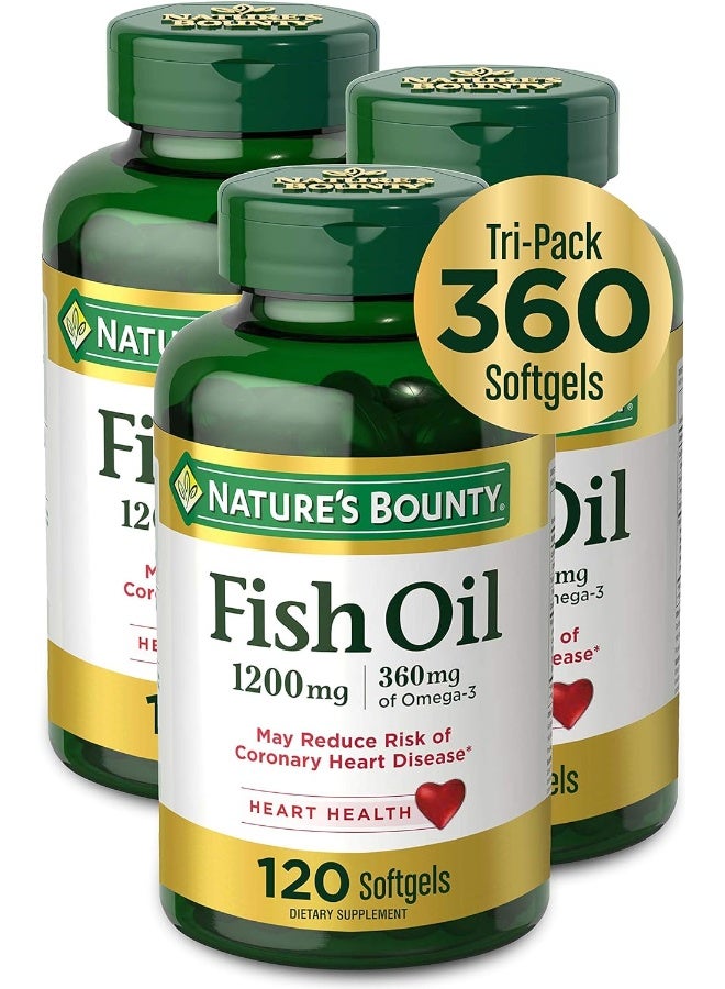 Fish Oil 1200Mg 120 Softgels (Pack Of 3)