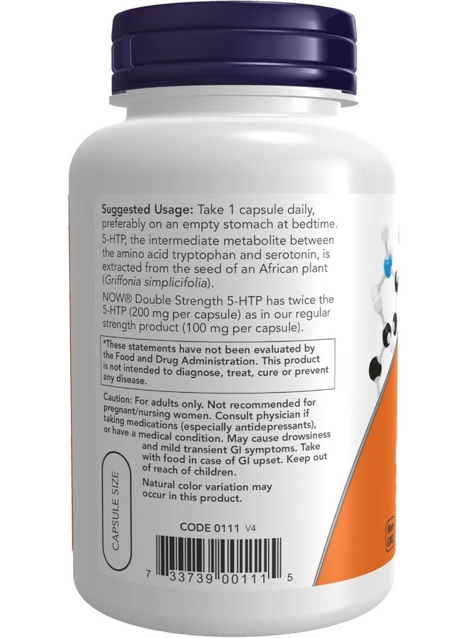 Supplements 5-Htp (5-Hydroxytryptophan) 200 Mg Double Strength Neurotransmitter Support* 120 Veg Capsules