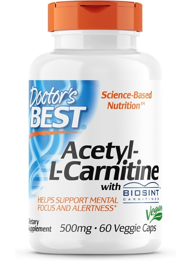 Acetyl L-Carnitine Help Boost Energy Production Support Memory/Focus Mood Non-Gmo Vegan Gluten Free