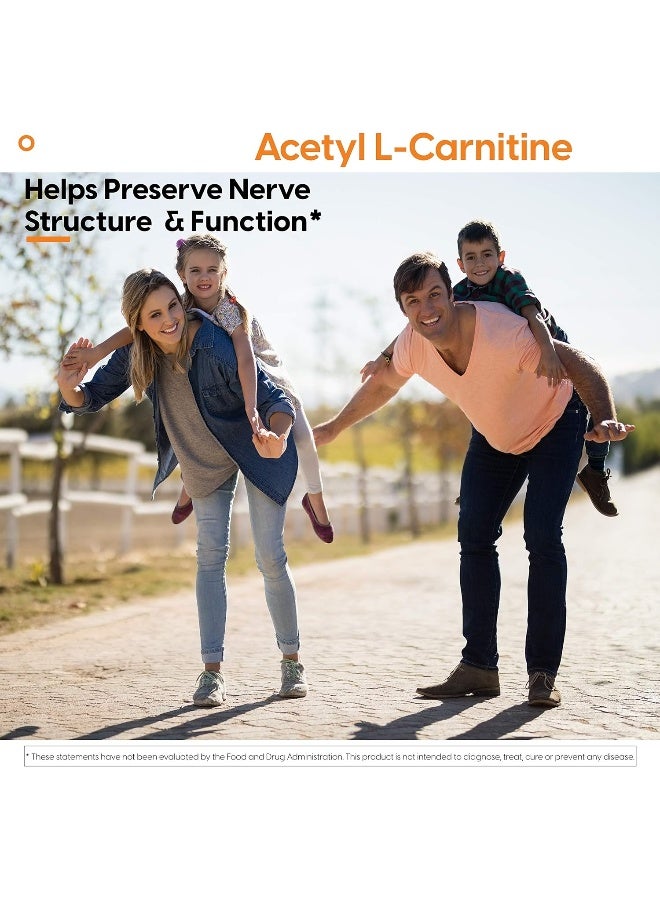 Acetyl L-Carnitine Help Boost Energy Production Support Memory/Focus Mood Non-Gmo Vegan Gluten Free
