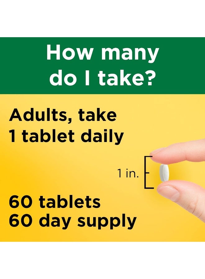 Nature Made L-Lysine 1000 mg, Dietary Supplement, 60 Tablets, 60 Day Supply