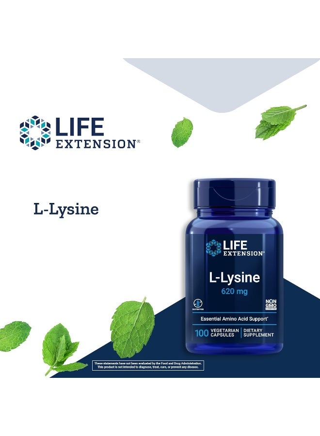 L-Lysine 620 Mg 100 Vegetarian Capsules