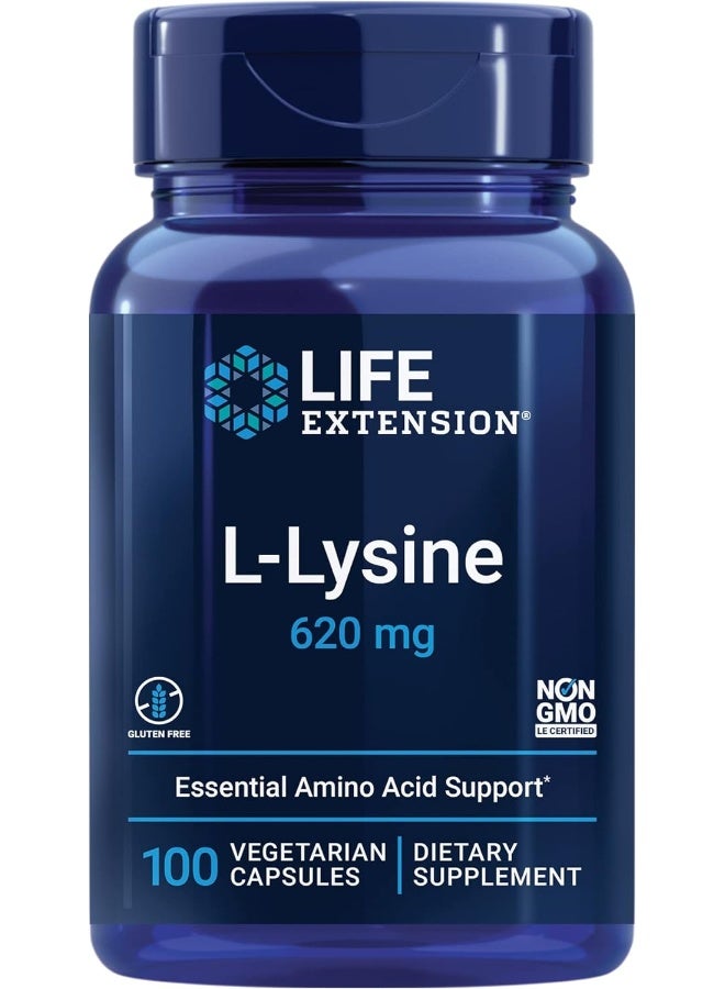 L-Lysine 620 Mg 100 Vegetarian Capsules