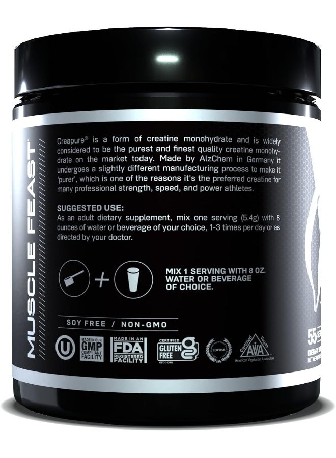 Creapure Creatine Monohydrate Powder Vegan Keto Friendly Gluten-Free Mass Gainer Muscle Recovery Supplement And Best Creatine For Muscle Growth Unflavored 300G