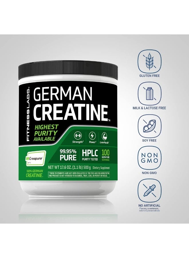 Creapure German Creatine Powder 100 Servings 500 Grams