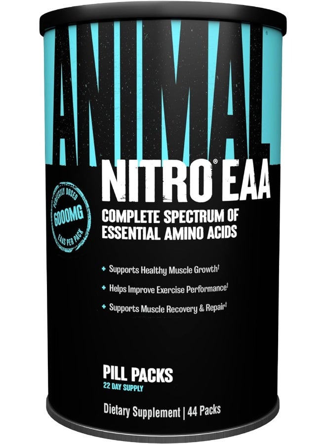 Nitro – Essential Amino Acids With Bcaa Supplement – Recover And Grow Muscle – Turn Your Muscles Anabolic After Your Workout – 44 Packs