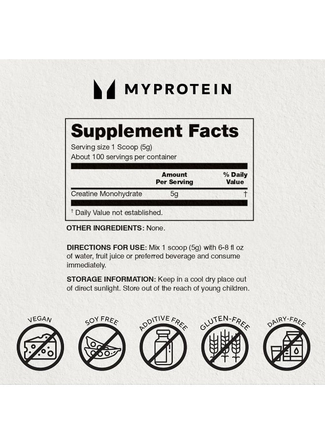 Myprotein Creatine Monohydrate Unflavoured 500G