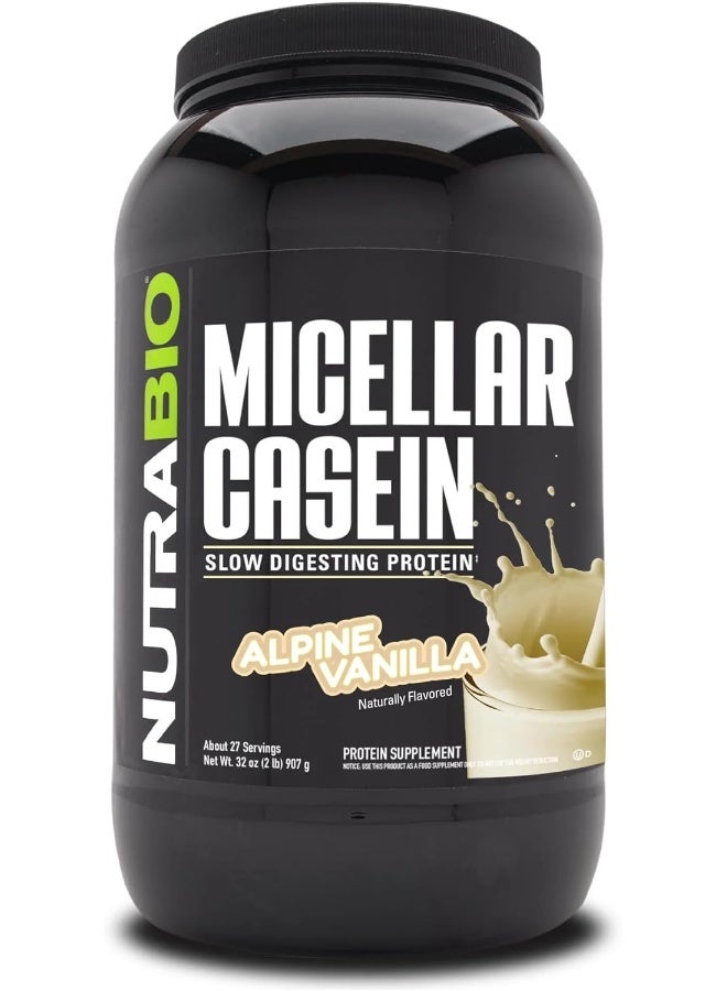 Nutrabio Micellar Casein Protein Powder Alpine Vanilla 2 Lbs.