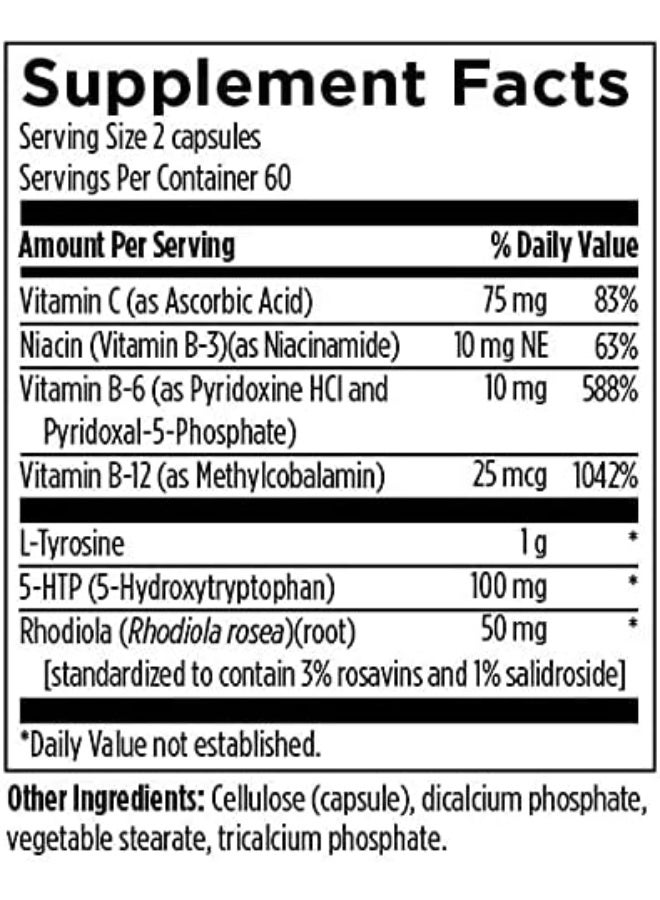 Cravearrest L-Tyrosine Anti-Craving Support Supplement With 5-Htp B6 Rhodiola B12 Designed For Serotonin + Dopamine Support (120 Capsules)