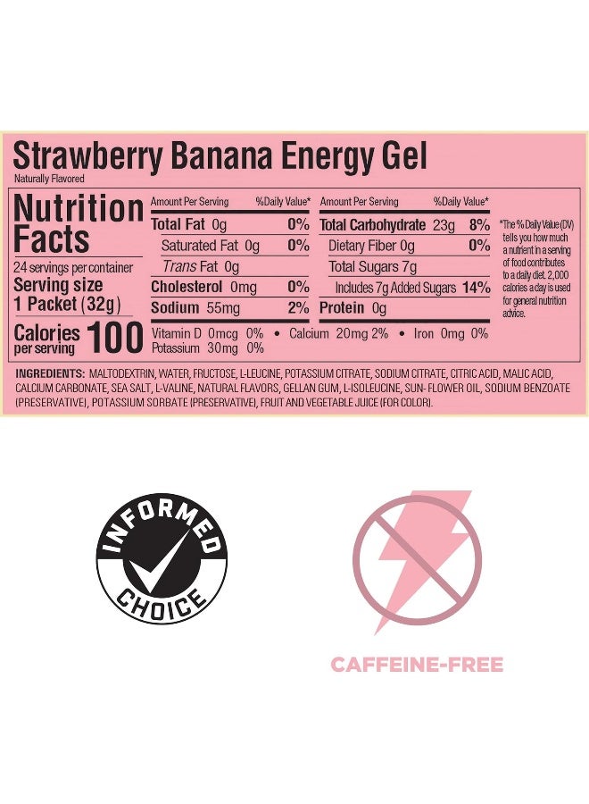 Gu Energy Original Sports Nutrition Energy Gel (Strawberry Banana 24-Count)