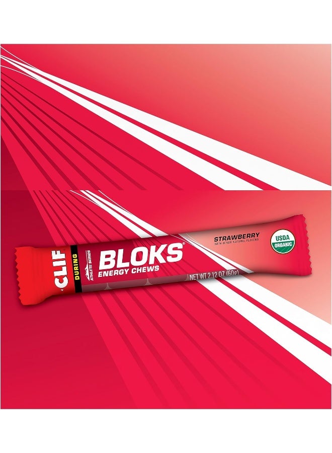 Clif Bloks Energy Chews Strawberry Flavor (2.1 Ounce Packet 18 Count)