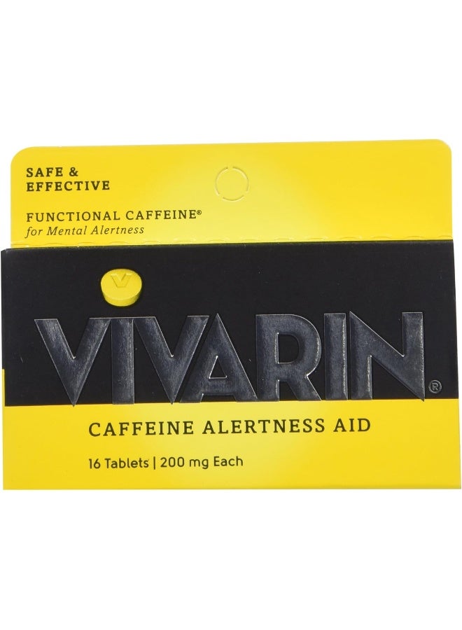 Caffeine Alertness Aid 200Mg Fast Acting: 3 Packs Of 16 Tablets (48 Tablets Total)