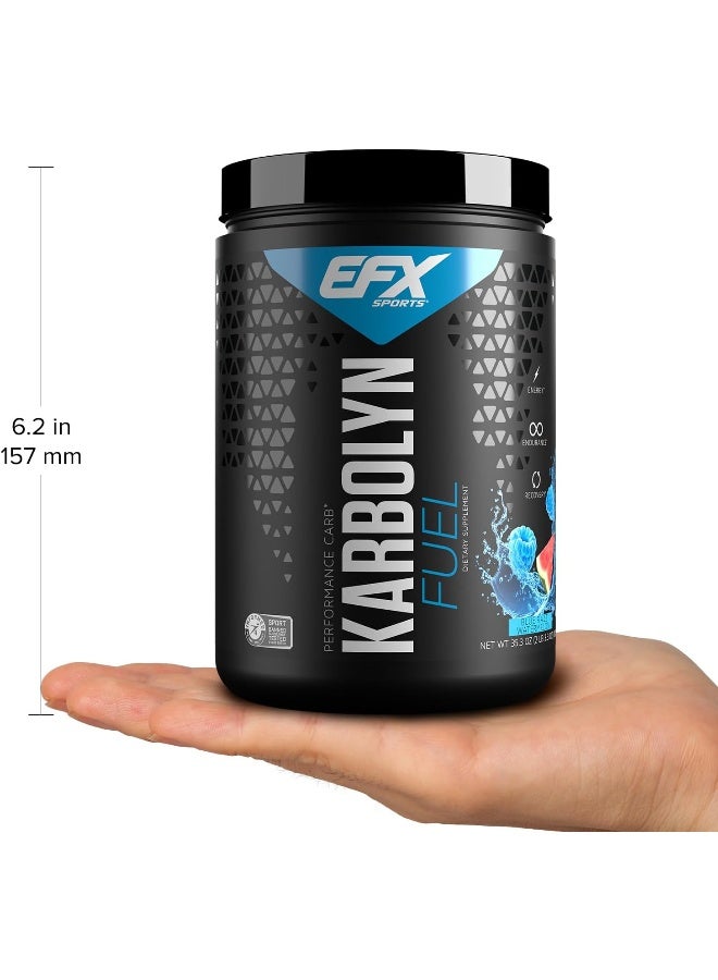 Karbolyn Fuel Pre Intra Post Workout Carbohydrate Supplement Powder Carb Load Energize Improve & Recover Faster Easy To Mix Blue Razz Watermelon (2Lb 3.3 Oz)