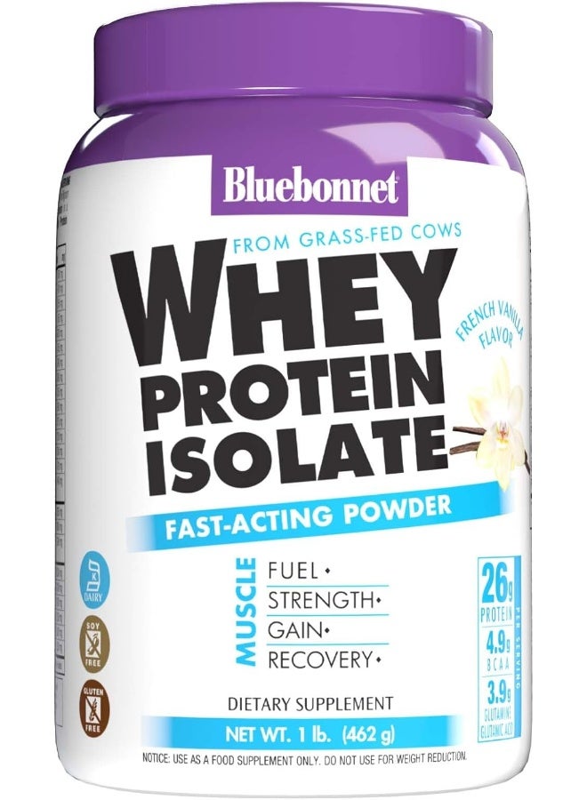 Blue Bonnet Whey Protein Isolate Dietary Supplement Powder Natural Vanilla 730 G