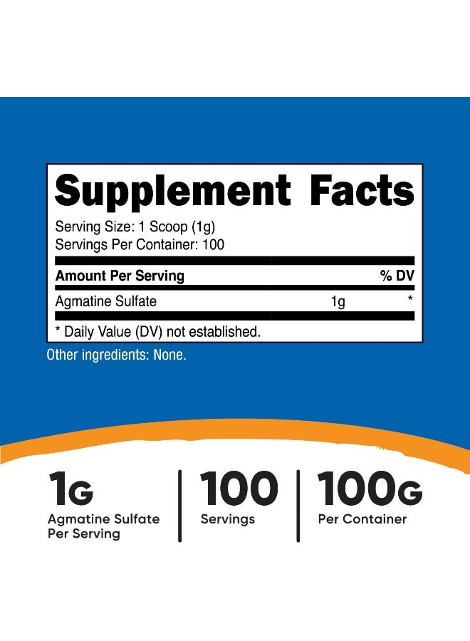 Agmatine Pure Agmatine 100 Servings Powder