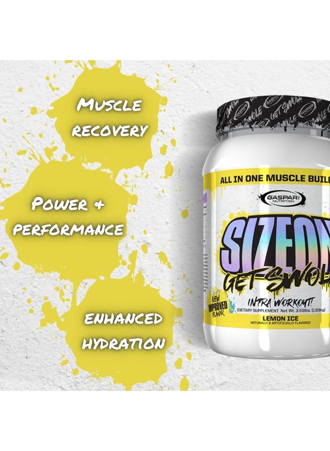 Sizeon The Ultimate Hybrid Intra-Workout Amino Acid & Creatine Formula Increased Muscle Volume & Muscle Recovery 3.59 Pound (Lemon Ice)