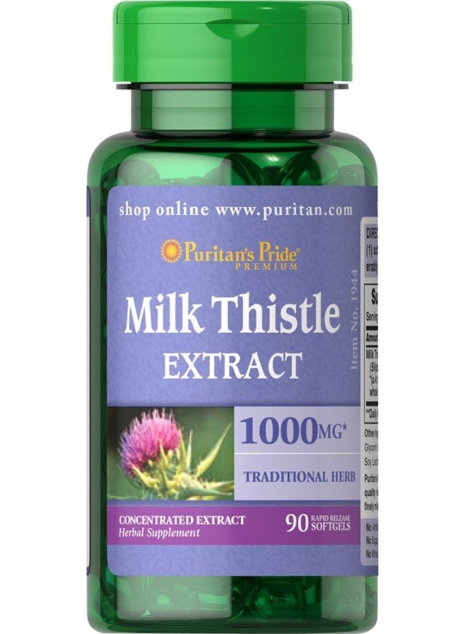 Milk Thistle Extract 1000 Mg 90 Count