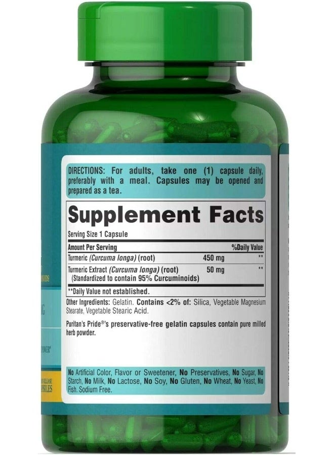 Turmeric Curcumin 500 Mg-180 Capsules