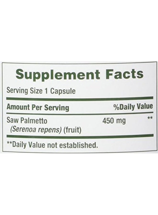 Saw Palmetto Capsules (450 Mg 250 Ea)