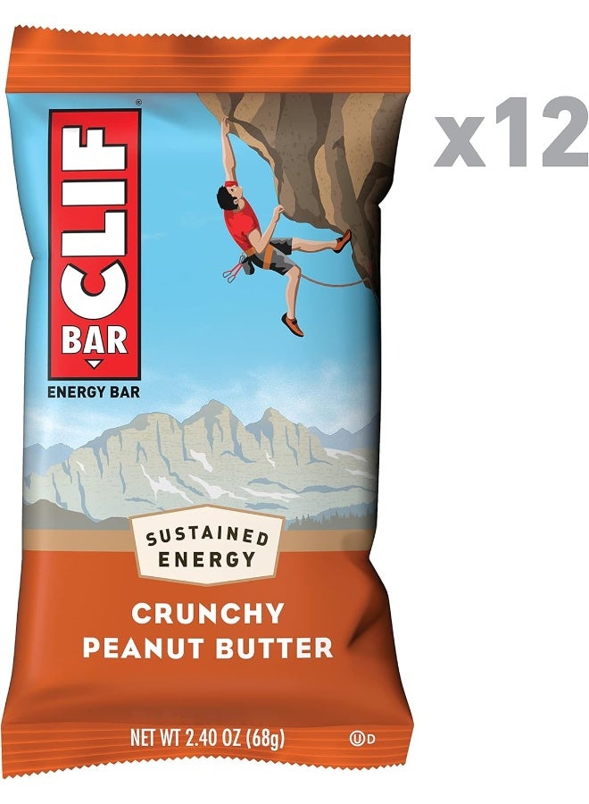 Organic Energy Bars Box Crunchy Peanut Butter 12