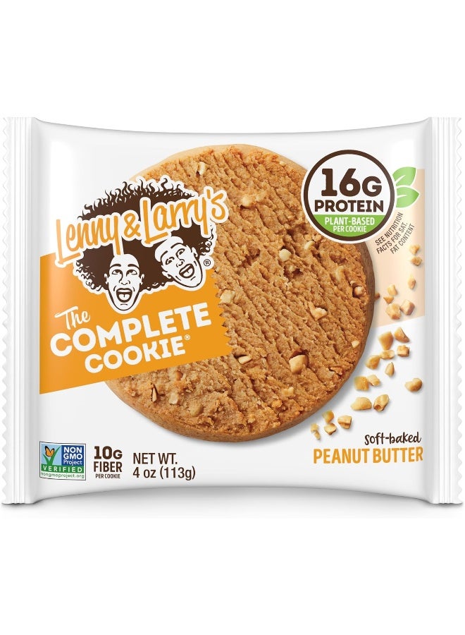 The Complete Cookie Peanut Butter Soft Baked 16G Plant Protein Vegan 4-Ounce Cookies (Pack Of 12)