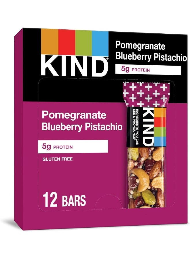 Kind Bar Plus Antioxidant Nutrition Bars Box Pomegranate Blueberry Pistachio