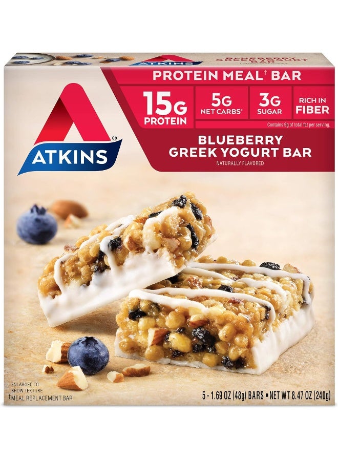 Greek Yogurt Bar Blueberry 5 Bars 1.69Oz (48G) Each