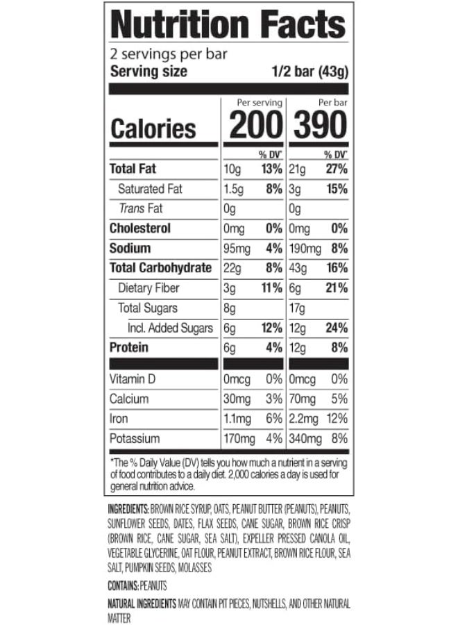 Meal Bar Non-Gmo Gluten Free Certified Organic Healthy Plant Based Whole Food Ingredients Natural Energy Packaging May Vary 12 Count Peanut Butter