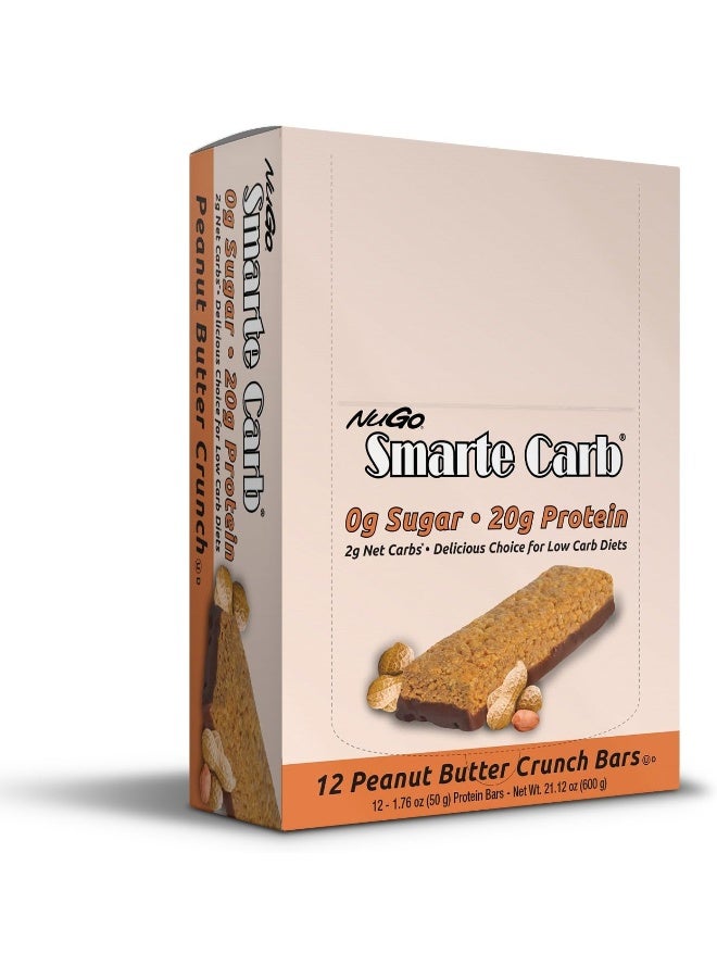 Smarte Carb Peanut Butter Crunch 20G Protein 0G Sugar 2G Net Carbs 160 Calories 12 Count