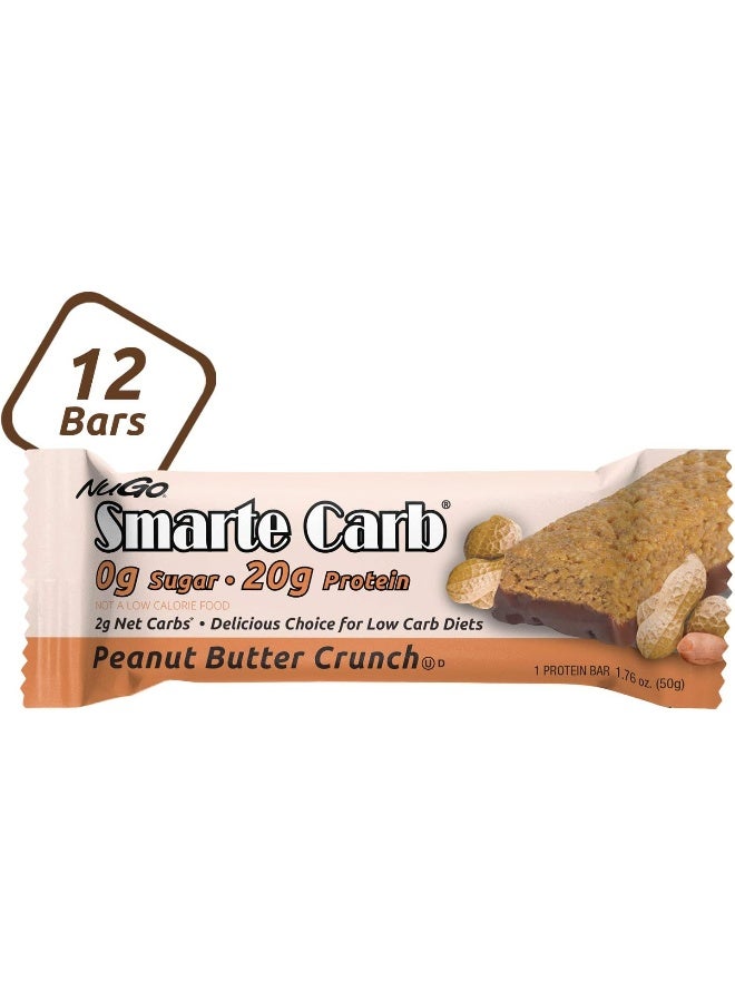 Smarte Carb Peanut Butter Crunch 20G Protein 0G Sugar 2G Net Carbs 160 Calories 12 Count