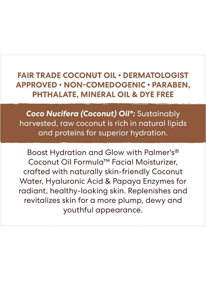 Coconut Oil Formula Coconut Water Facial Moisturizer