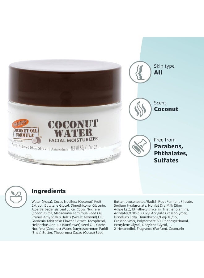 Coconut Oil Formula Coconut Water Facial Moisturizer