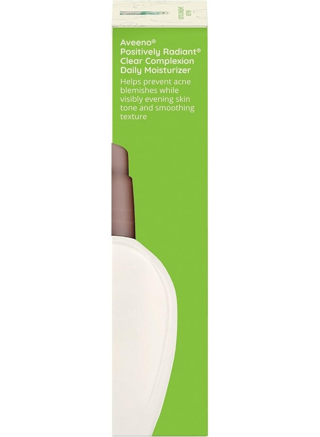 Clear Complexion Salicylic Acid Acne-Fighting Daily Face Moisturizer With Total Soy Complex, For Breakout-Prone Skin, Oil-Free And Hypoallergenic, 4 Fl. Oz