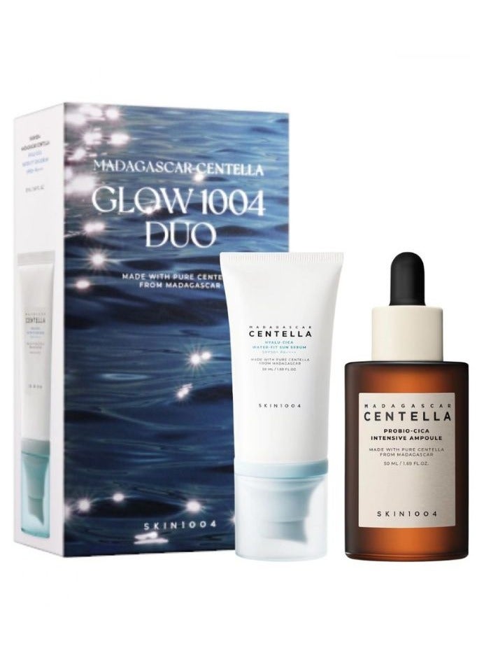 Madagascar Centella Glow 1004 Duo (Probio-Cica Intensive Ampoule + Hyalu-Cica Water-Fit Sun Serum SPF50+ PA++++) 100ml