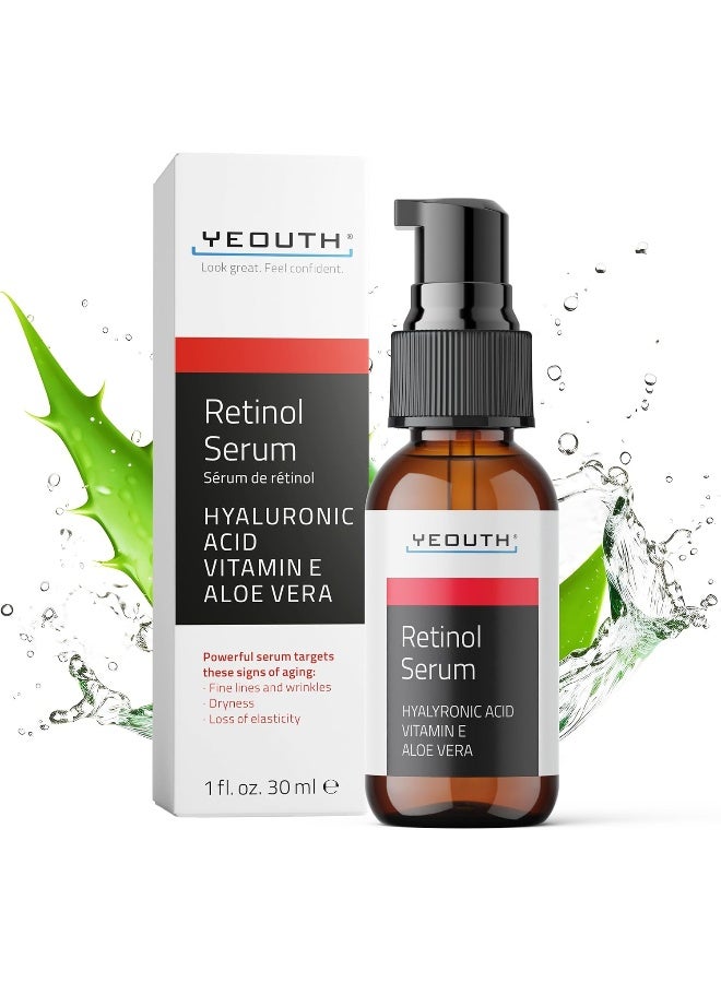 2.5% Retinol Serum With Hyaluronic Acid, Vitamin E, Aloe Vera, 1Oz