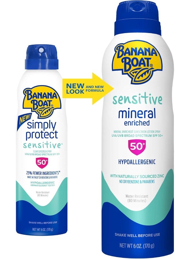 Simply Protect Sensitive Clear Sunscreen Spray Spf 50+ - Twin Pack