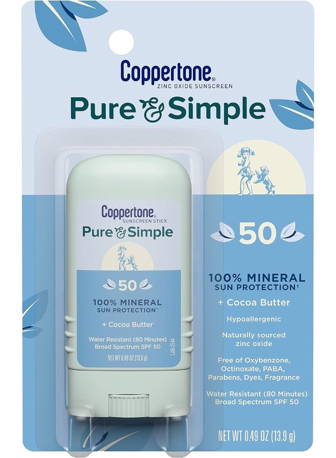 Pure Simple Spf 50 Stick Sunscreen Mineral Sunscreen