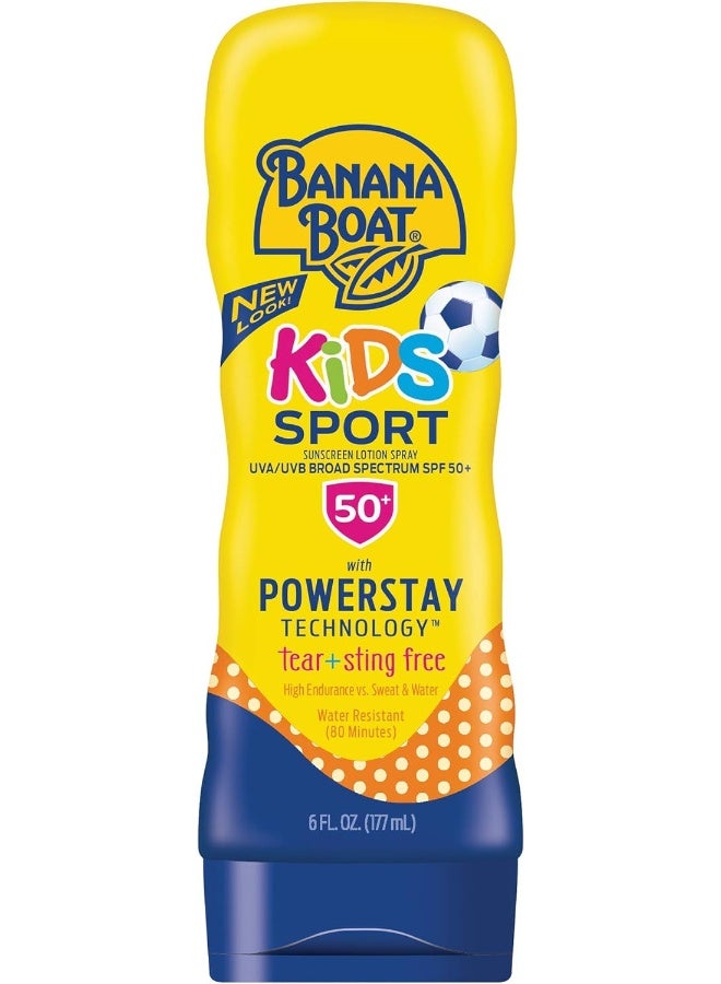 Kids Sport Tear-Free Sunscreen For Sensitive Skin Type Spray, Kids Sport - Spf 50-6Oz, Lotion