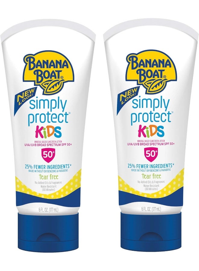 Kids 100% Mineral Sunscreen Lotion Spf 50 Twin Pack