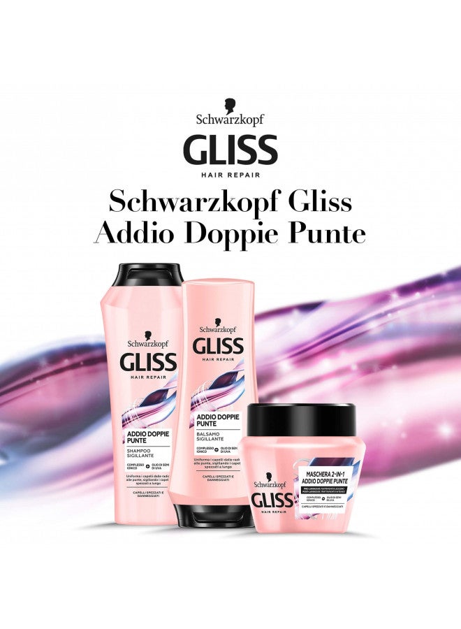 Gliss Shampoo Addio Doppie Punte Per Capelli Spezzati E Danneggiati, Broken And Damaged Hair, 250 Ml 1 Unit - Made In Italy [Italian Import]