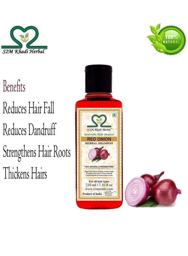 Ayurvedic Onion Shampoo For Hair Growth And Hair Fall Control 210 Ml (Pack Of 10)