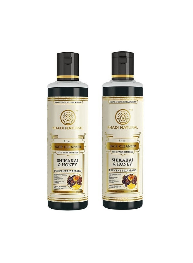 Herbal Shikakai & Honey Hair Cleanser Sls/Paraben Free Set Of 2 Men & Women (420 Ml)