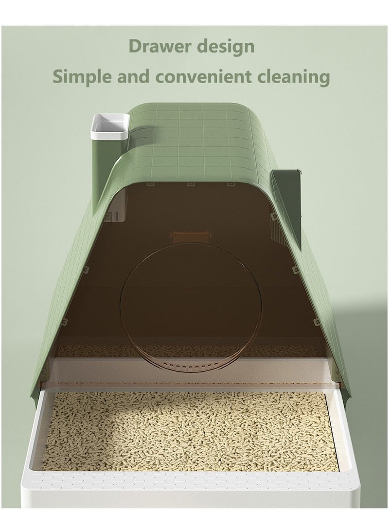 Cat Litter Box - Stylish & Functional for Indoor Cats - Large Space, Leak-Proof, and Odor-Free - Includes Litter Scoop