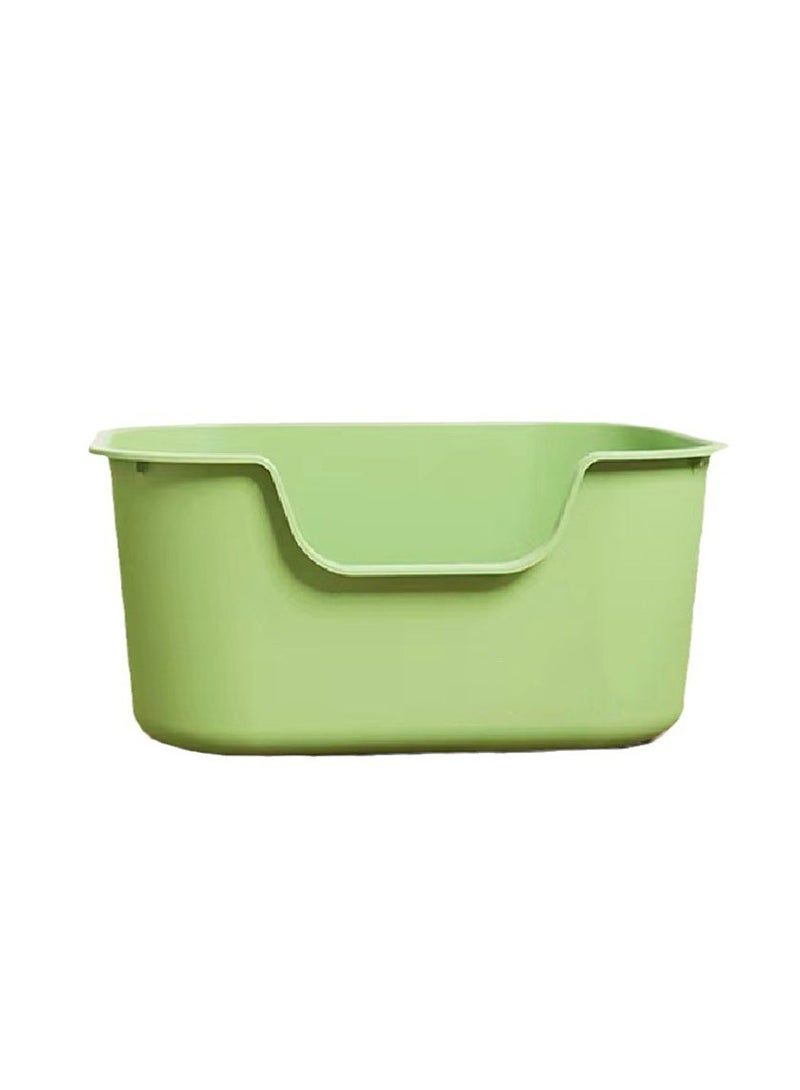 Cat Litter Box with High Sides,Extra Large Litter Box (Green)