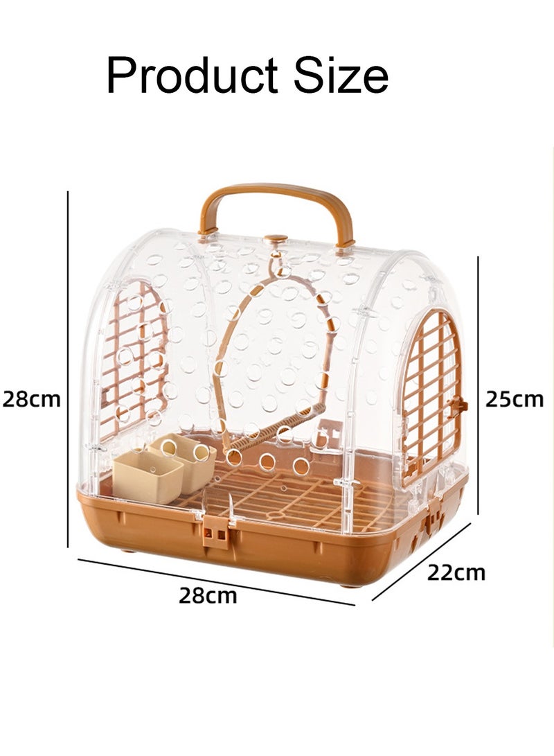 Portable Bird Cage Bird Carrier Bag Bird Travel Cage Walk Birds Portable Takeout Cages Bird Travel Carrier Breathable Lightweight Parrot Bird Cage