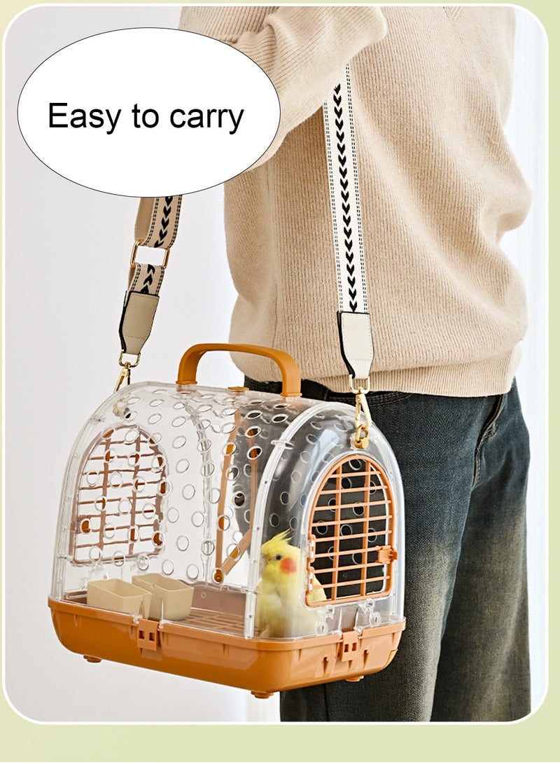 Portable Bird Cage Bird Carrier Bag Bird Travel Cage Walk Birds Portable Takeout Cages Bird Travel Carrier Breathable Lightweight Parrot Bird Cage