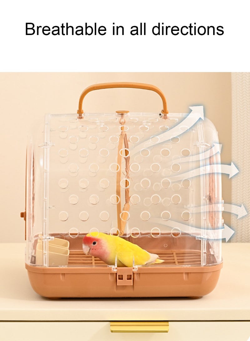 Portable Bird Cage Bird Carrier Bag Bird Travel Cage Walk Birds Portable Takeout Cages Bird Travel Carrier Breathable Lightweight Parrot Bird Cage