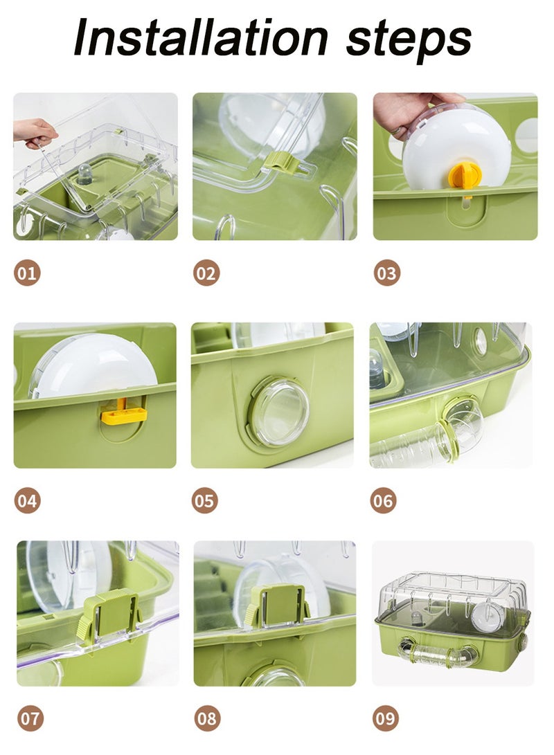 Hamster Cage Small Animal Cage with Portable Carry